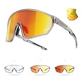 gatmove Gafas de ciclista fotocromáticas - Rojo anaranjado Degradado