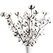 GTIDEA 5Pcs 22 inches 10 Heads Natural Dried Cotton Branches Farmhouse Artificial Flower Filler Floral Arrangement DIY Home Party Decor