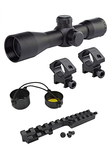 M1SURPLUS Optics Kit for KSA Keystone Cricket and Chipmunk .22 Rifles - Includes Picatinny Rail Bolt-on Mount + Compact Series 4x32 Rifle Scope + Aluminum Rings
