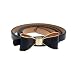 Bluesky Surprising Candy Leather Women Skinny Butterfly Bow Waist Belt Waistband (Black)