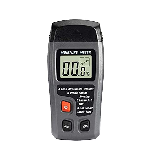 LCD Wood Damp Meter,Digital Moisture Detector,Wood Materials Moisture Meter,LCD Display Damp Meter for Logs Firewood Walls Floors Plaster Oak Cement and Bricke