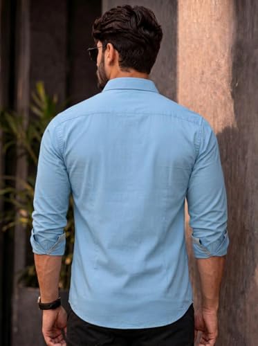 Image of Amazon Brand - INKAST Cotton Shirt for Men | Regular Fit Full Sleeve Casual Shirt | Stylish Formal Office Wear Shirts for Men | Soft Comfortable Breathable Cotton Fabric | Fashionable Office Wear