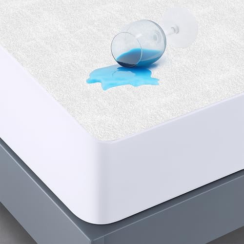 Flowen Protège Matelas 90x190 cm Alèse Impermeable Drap Housse en Coton et Microfibre Protection...