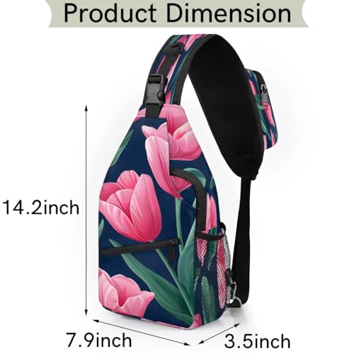 Bolso cruzado unisex con flores, para mujer y hombre miniatura 2