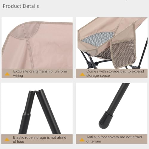 Chaise de randonnée pliante contre le mal de dos en camping et pêche - 7