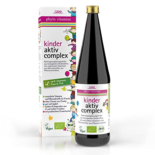 GSE Kinder Aktiv Complex Fruchtsaft, reich an Vitaminen, Mineralstoffen und Spurenelementen, ohne Zusatz von Aromen und Zucker, 100% BIO-Qualität Cover