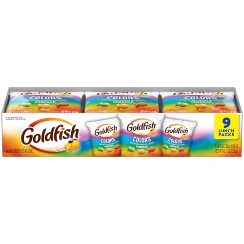 Goldfish Colors Cheddar Crackers, Snack Pack...