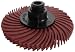 JoolTool 3M Scotch-Brite Maroon Radial Bristle Brush Assembled with Plastic Tapered Mandrel Hub, 6 Ply, 3" Diameter, Grit 220