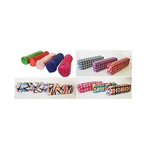 TrAdE Shop Traesio- 2 Estuche portalápices portapastelli lápices cosméticos Bolsa Bag Cremallera Cremallera