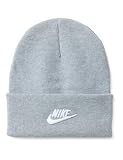 Nike Kinder Peak Tc FUT Beanie, Dk Grey Heather/White, One Size