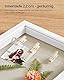 SONGMICS 3D Bilderrahmen zum Befüllen, Fotorahmen mit Schnur, Klammern, Stecknadeln, DIY, Schaumstoffplatte mit Leinenoberfläche, Glas, MDF, 22,5 x 4 x 27,5 cm, Geschenkidee, weiß RPF007W01