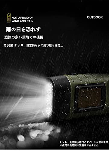 手回し充電ライトLEDライト 懐中電灯 小型 ソーラー充電・携