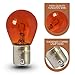 Hugwits 10 PCS 1156 Turn Signal Light Bulbs, P21W 1141 S25 12V 21W BA15S High Brightness Halogen Bulbs, Single Contact Long Life Bulb Replacement for Reverse Light, Universal for Most Cars (Amber)