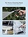 AstroAI Short Pressure Washer Gun with Swivel - High Pressure Washer with 4 Nozzles and 3/8” Swivel Quick Connector Plug - 4060PSI Max and Compatible with Hose, Foam Cannon Car Wash Foam Gun, Black