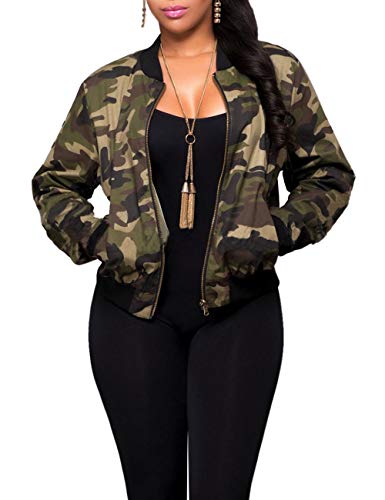 HAHAEMMA Chaqueta de camuflaje para mujer, impermeable, ligera, cortavientos, chaqueta para exteriores, abrigos de camuflaje, otoño, invierno, informal, chaqueta de calle, camuflaje, S