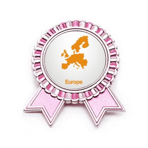 Broche jaune carte de l'UE Rose en métal taille M pour accessoire veste