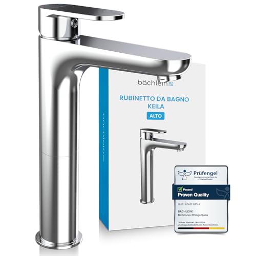 Bächlein Rubinetto alto per bagno dal design classico, miscelatore monocomando extra alto per...