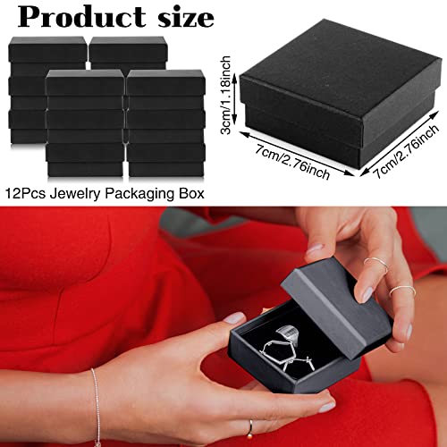 Wsicse 12 Pcs Jewelry Gift Boxes, Small Gift Boxes For Necklace Ring Bracelet Earring Cotton Filled Jewelry Box For Mothers Day Jewelry Gifts Organizer #TOP1