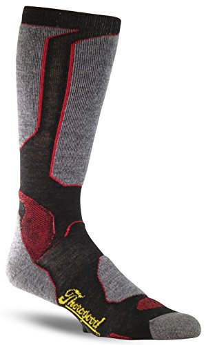 Thorogood Men's Light Duty Crew Sock (Medium, Black)