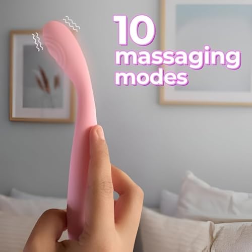 Image of Electric Handheld Massager with Multiple Speed Modes, Silicone Body, USB Charging Cable, Button Control Design Body Electric Massager for Pain Relief, Stress Relaxation Waterproof, Flexible, Medical Grade Silicone,10 Speeds Multi Color (Massager-1)
