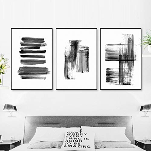 Coups de pinceau abstraits sur toile pour masquer les murs blancs vides