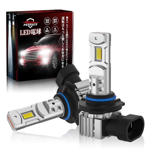 【2025年超爆光16000LM】Perrace hb4 led フォグ 2色切り替え 爆光 9006 led フォグランプ ホワイト/黄色 車検対応 メモリー機能付き キャンセラー内蔵 50W高輝度 長寿命 ファン付き冷却システム 結露防止 IP68防水防塵 無極性設計 2個セット