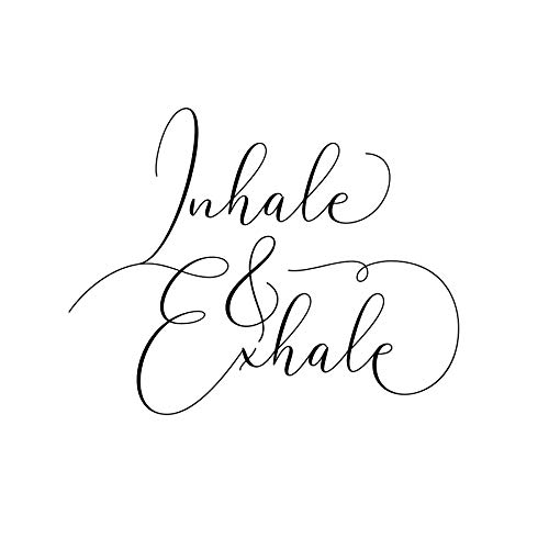 Wee Blue Coo Inhale And Exhale Modern Typography Unframed Art Print Poster Wall Decor 12X16 Inch