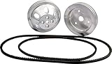 Allstar Performance ALL31080 1:1 Ratio Double Groove Aluminum Pulley Kit for Small Block Chevy Short Water Pump and Block Mounted Power Steering Pump