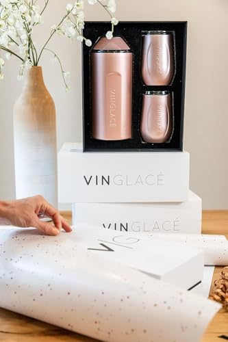 Vinglacé Personalized Wine & Champagne Bottle Chiller - A Unique Customized Gift for Wine Lovers (Rose Gold) - Thumbnail 3