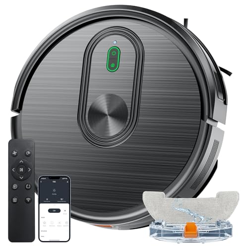 XIEBro Robot Vacuum and Mop Combo, 2 in 1 Robotic Vacuums Cleaner with 3200Pa Max Suction, App/Wi-Fi/Voice, Robot Vacuum with Schedule, Self-Charging, Slim, for Pet Hair, Hard Floor, Carpet