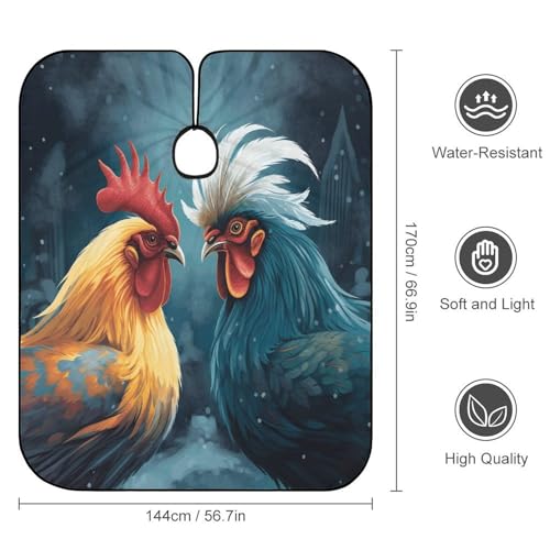 Capa para Corte de Cabello con Diseño de Gallina 66.9x56.7 pulgadas miniatura 2