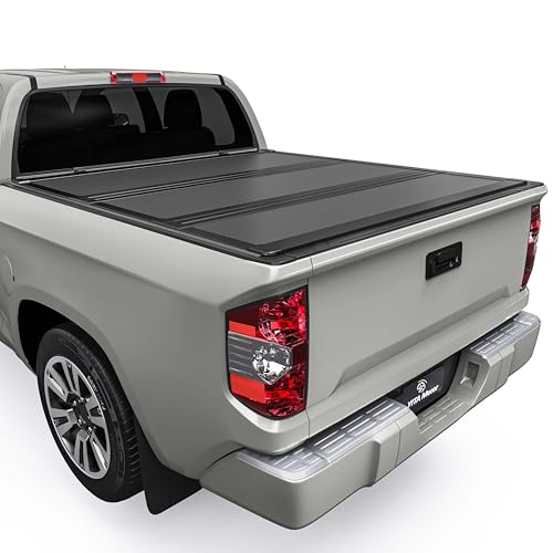 YITAMOTOR Low-Profile Hard Tri-Fold Truck Bed Tonneau Cover Compatible with Toyota Tundra 2022 2023 2024 2025 2026, 5.5 ft Bed (Excl. Trail Edition) with Deck Rail System 5.5' Low-Profile Ha