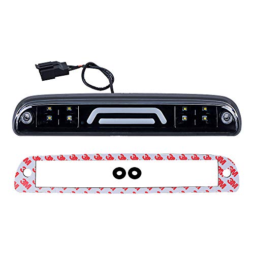 High Mount Dual Row LED 3rd Third Brake Light Assembly Tail Lamp Smoke Lens Compatible with 99-16 Ford F-250 F-350 F-450 F-550 Super Duty Mazda B2300 B2500 B3000 B400 - Thumbnail 5