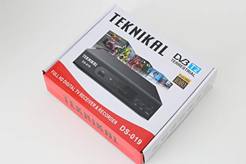 Teknikal HD Freeview Set Top Box Receiver Plus Recorder for Digital TV Channels Tuner HDMI / Scart Outputs USB Memory Slot DVB-T Digi Box 4 Switchover
