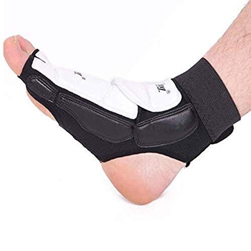 Boxing Pads Punching Ankle Foot Protective Gear, Professional Shockproof Leather Sparring,Taekwondo, Elastic Punching Socks - Thumbnail 4