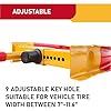 Bargain Crown Pack of 2 Heavy Duty Adjustable Wheel Clamp Locks Anti Theft Security for Cars, Vans, Motorhomes & Trailers (7–11″ Tyres) High Visibility Red & Yellow Weatherproof Wheel Clamp #4