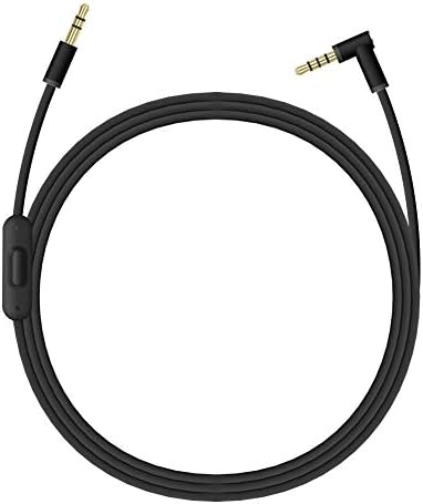 QKIIP Replacement Audio Cable Cord Wire with in line Microphone and Control for Solo/Studio/Pro/Detox/Wireless/Mixr Headphones (Black)