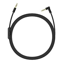 QKIIP Replacement Audio Cable Cord Wire with in line Microphone and Control for Solo/Studio/Pro/Detox/Wireless/Mixr Headphones Black