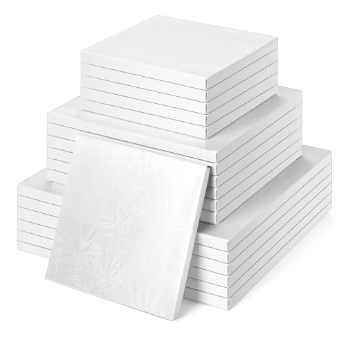 Baderke 18 Pcs Cake Drum 6, 8, 10 Inch Square Cake Board Baking Sturdy Cake Base for Desserts Pastries Tiered Cakes(White)