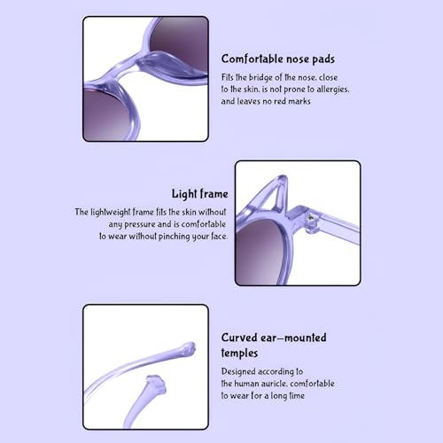 Image of SYGA Baby Rose Flower Stretchable Headband With Uv Protection Cat Type Sunglasses Stylish Combo For Toddlers And Kids (Purple)