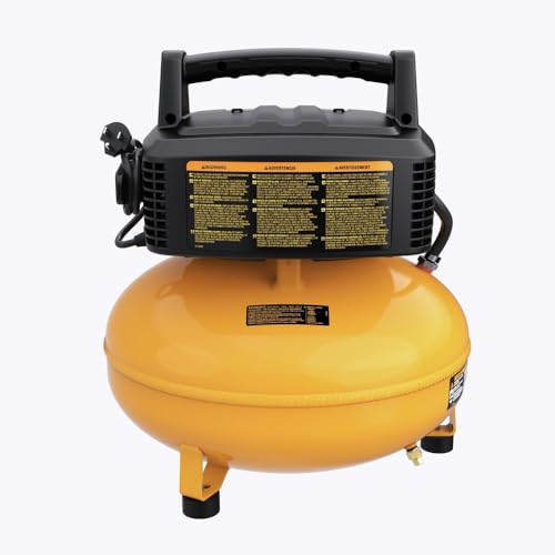 Bostitch 6 Gallon Pancake Air Compressor with 150 Max PSI, 2.6 CFM @ 90 PSI and SmartPoint 18 Gauge Brad Nailer Premium Combo Kit