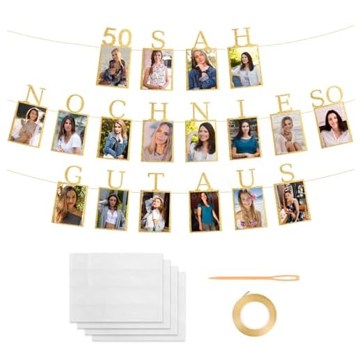 WenmthG Lustige Deko 50. Geburtstag Männer Frauen Banner - 50 sah noch nie so gut aus - Partyzubehör zum 50. Geburtstag