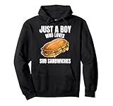 Just A Boy Who Loves Sub Deli Sandwiches Sandwich Lover Pullover Hoodie