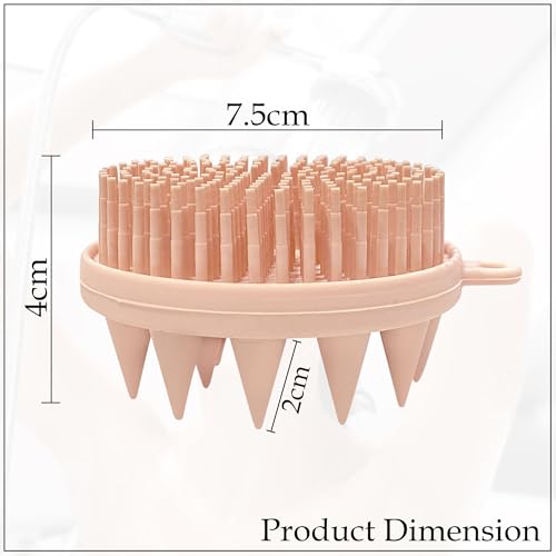 Image of GLUN Bath Brush 2 in 1 Exfoliating Body Brush, Premium Silicone Brush for Use in Shower, Head Scrubber and Scalp Massager