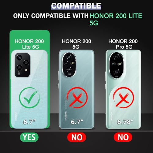 Image of REALCASE Honor 200 Lite 5G Back Cover Case | Stylish Frameless Matte Hard Back Skin | Soft TPU Shock Proof Bumper Back Cover Case for Honor 200 Lite 5G (Blue)