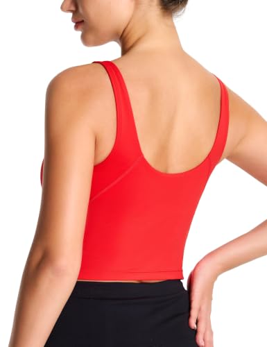 Image of THE GYM PEOPLE Womens' Sports Bra Longline Wirefree Padded with Medium Support