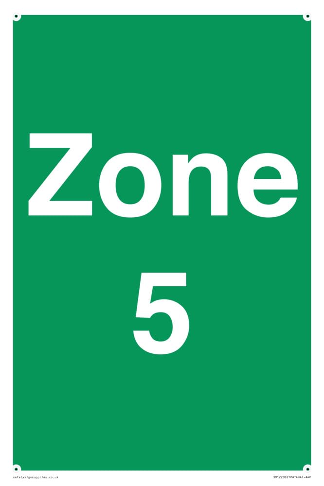 Zone 5 Sign - 200x300mm - A4P