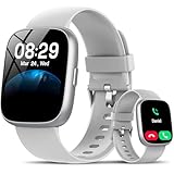 Smart Watch with Alexa Built-in, 1.83' HD Touchscreen Fitness Tracker with Bluetooth Calling, Fitness Watch with Heart Rate/Sleep Monitor/120+ Sports, IP68 Waterproof Smartwatch for Android iOS, Gray