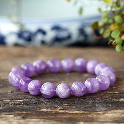 Bracelet chakra calme en jade lavande pour apaiser le stress et l'anxiété