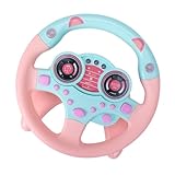 SHINEOFI Juguete Educativo Volante de Simulación Rosa con Sonidos Múltiples para Desarrollo Infantil y Estimulación Cerebral